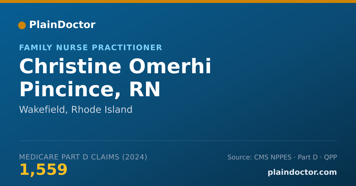 Shareable card for Christine Omerhi Pincince, RN - Family Nurse Practitioner, Wakefield, RI