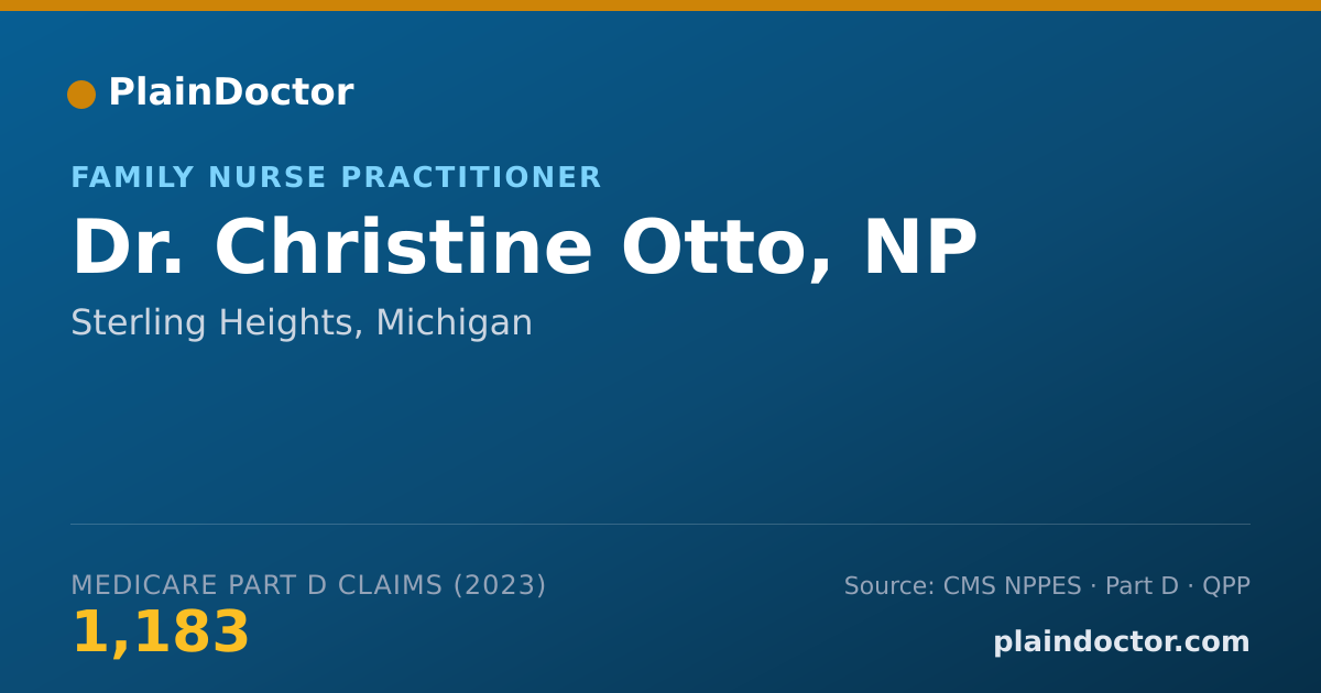 Shareable card for Christine Otto, NP - Family Nurse Practitioner, Sterling Heights, MI