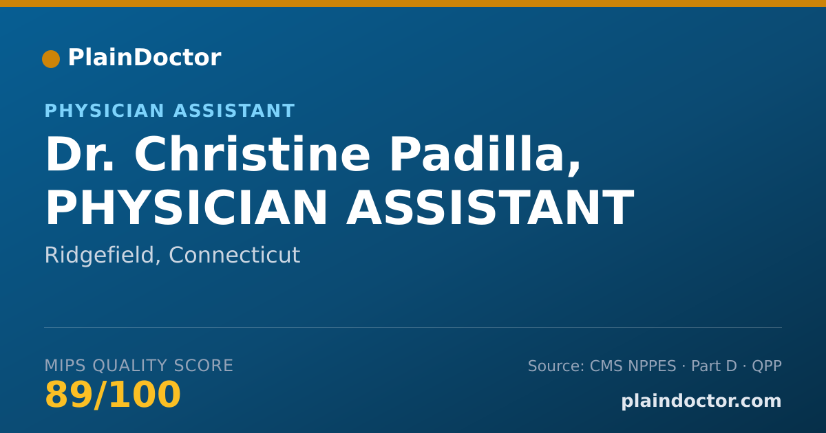 Shareable card for Christine Padilla, PHYSICIAN ASSISTANT - Physician Assistant, Ridgefield, CT