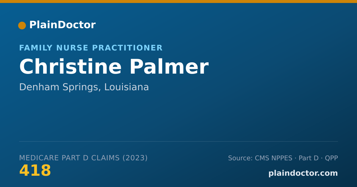 Shareable card for Christine Palmer - Family Nurse Practitioner, Denham Springs, LA