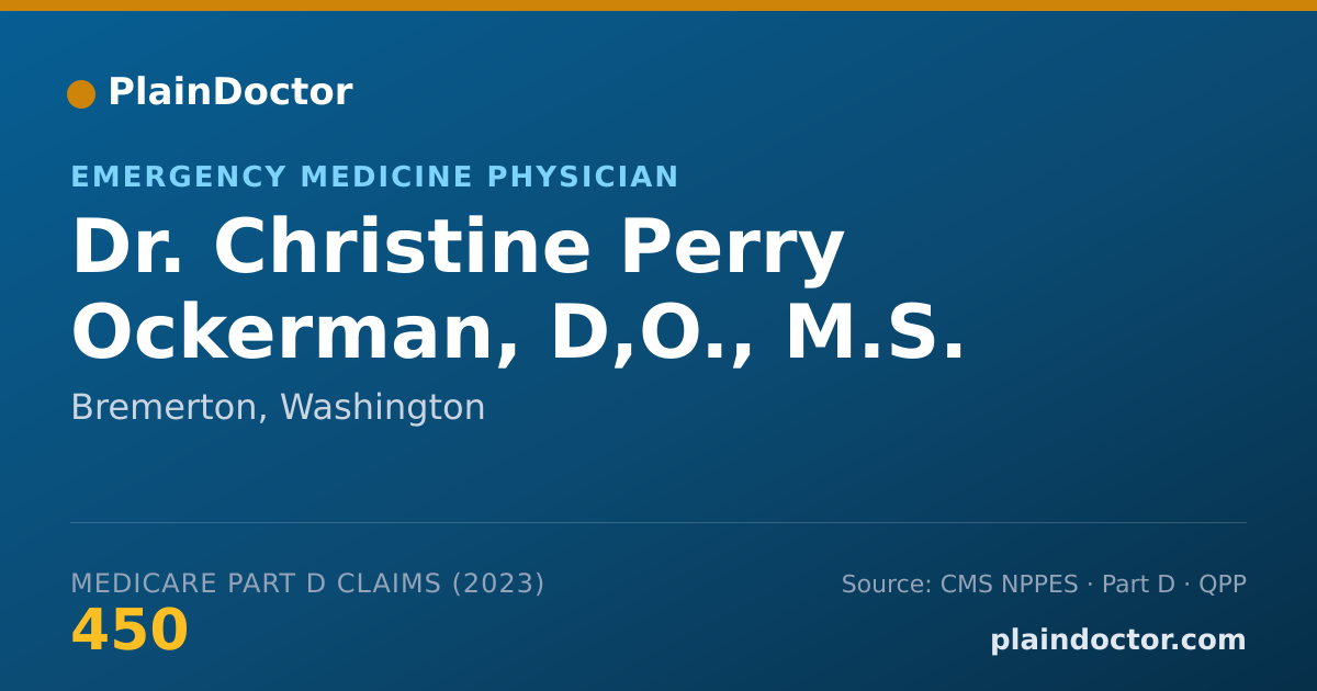 Shareable card for Christine Perry Ockerman, D,O., M.S. - Emergency Medicine Physician, Bremerton, WA