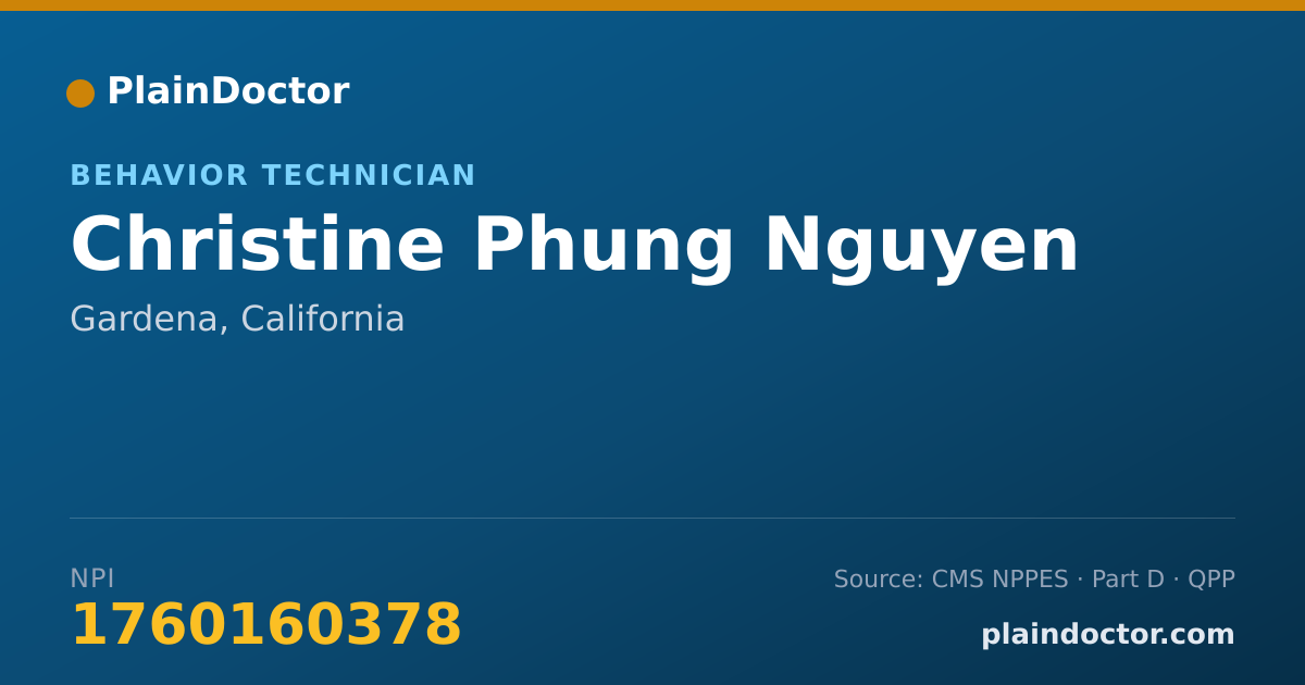 Shareable card for Christine Phung Nguyen - Behavior Technician, Gardena, CA