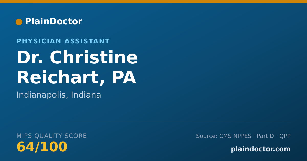 Shareable card for Christine Reichart, PA - Physician Assistant, Indianapolis, IN