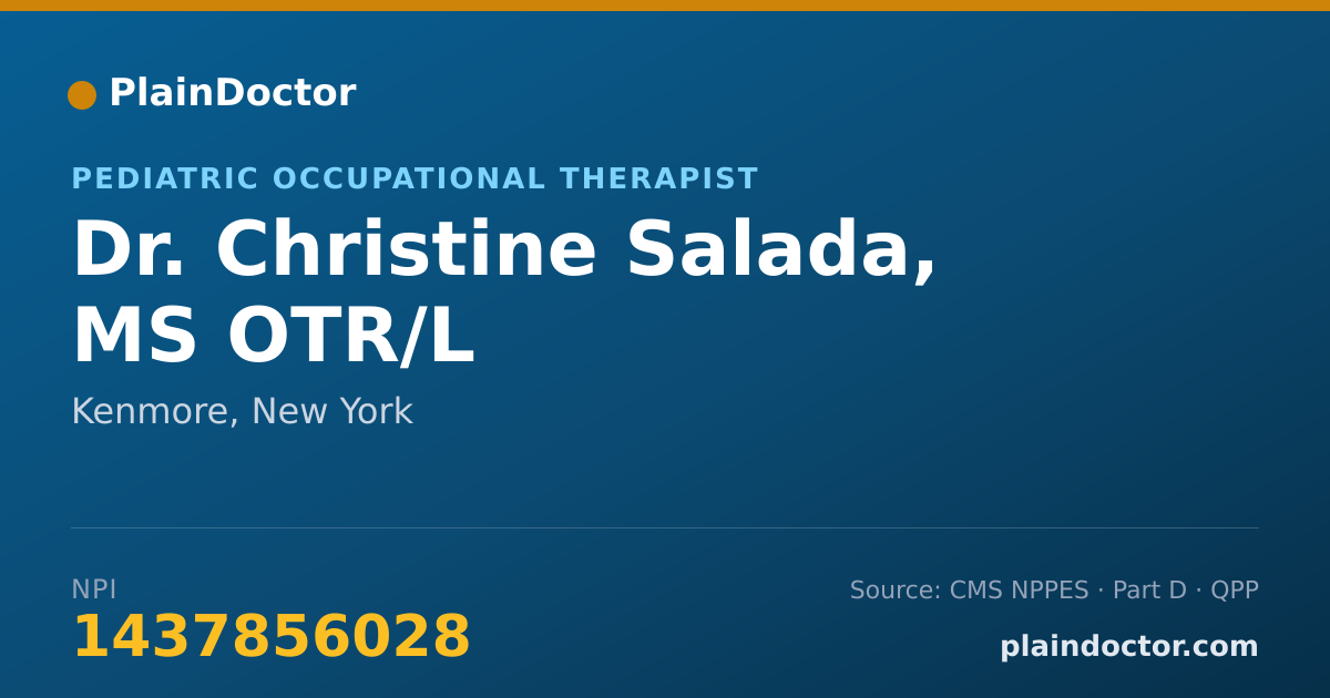 Shareable card for Christine Salada, MS OTR/L - Pediatric Occupational Therapist, Kenmore, NY