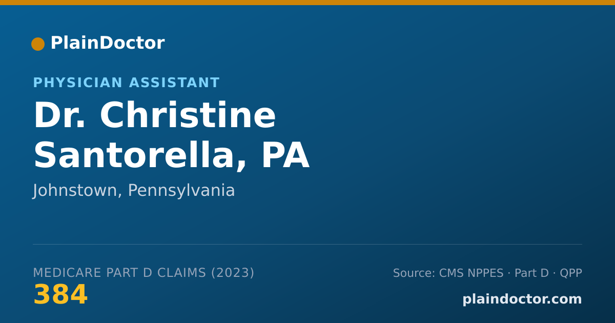 Shareable card for Christine Santorella, PA - Physician Assistant, Johnstown, PA