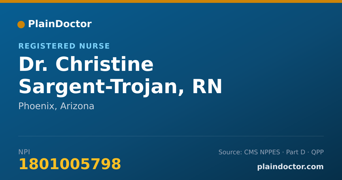 Shareable card for Christine Sargent-Trojan, RN - Registered Nurse, Phoenix, AZ