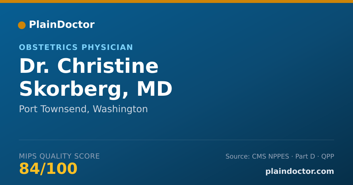 Shareable card for Christine Skorberg, MD - Obstetrics Physician, Port Townsend, WA