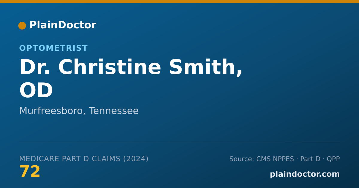 Shareable card for Christine Smith, OD - Optometrist, Murfreesboro, TN