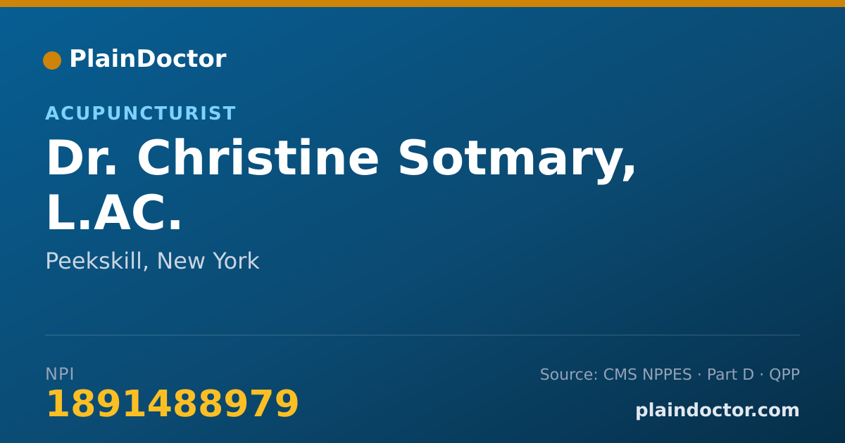 Shareable card for Christine Sotmary, L.AC. - Acupuncturist, Peekskill, NY