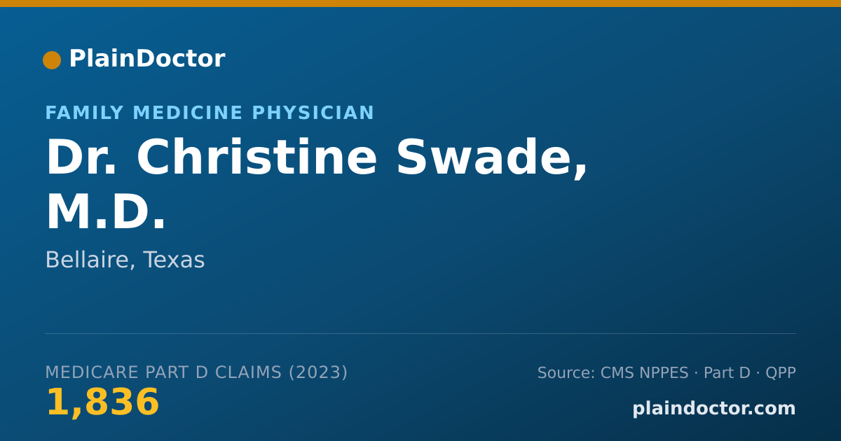 Shareable card for Christine Swade, M.D. - Family Medicine Physician, Bellaire, TX