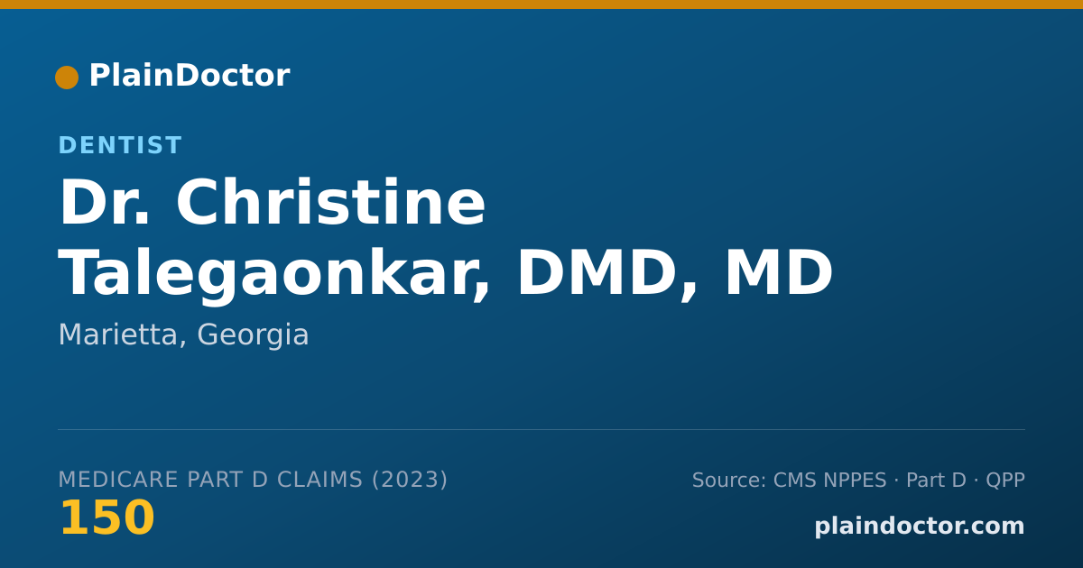 Shareable card for Christine Talegaonkar, DMD, MD - Dentist, Marietta, GA