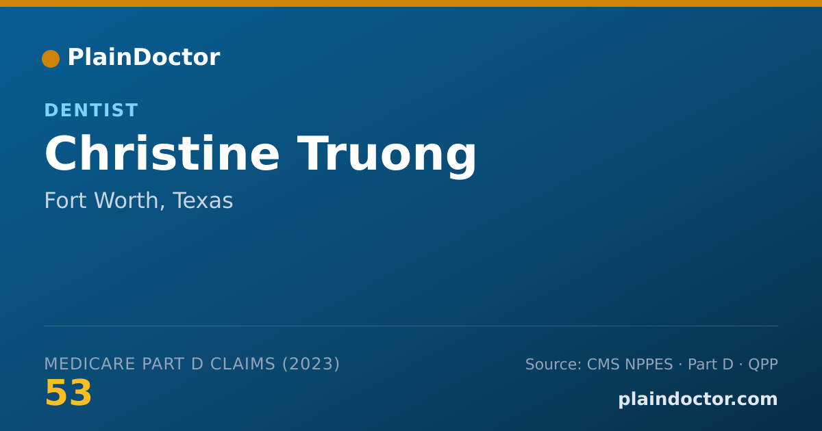 Shareable card for Christine Truong - Dentist, Fort Worth, TX