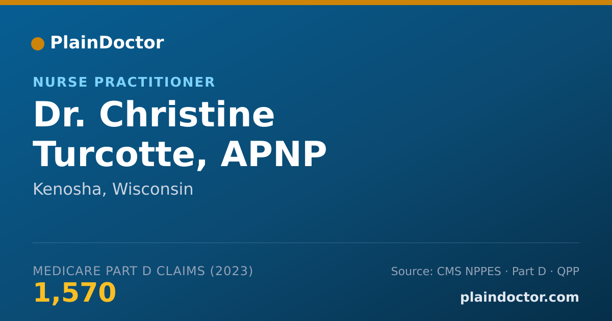 Shareable card for Christine Turcotte, APNP - Nurse Practitioner, Kenosha, WI