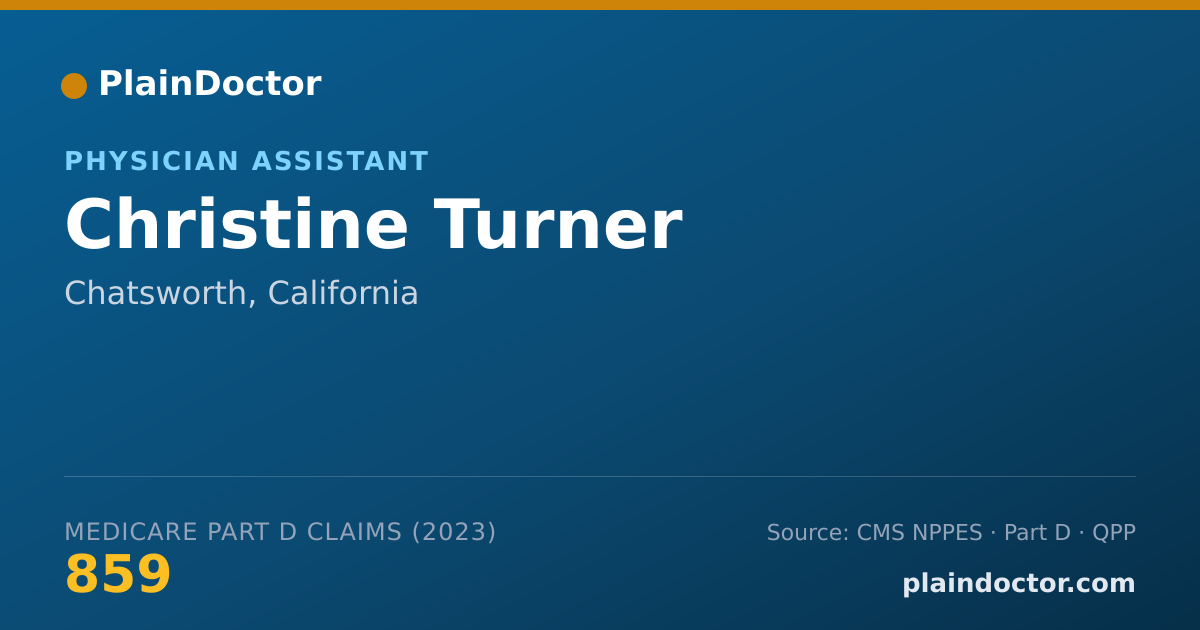 Shareable card for Christine Turner - Physician Assistant, Chatsworth, CA