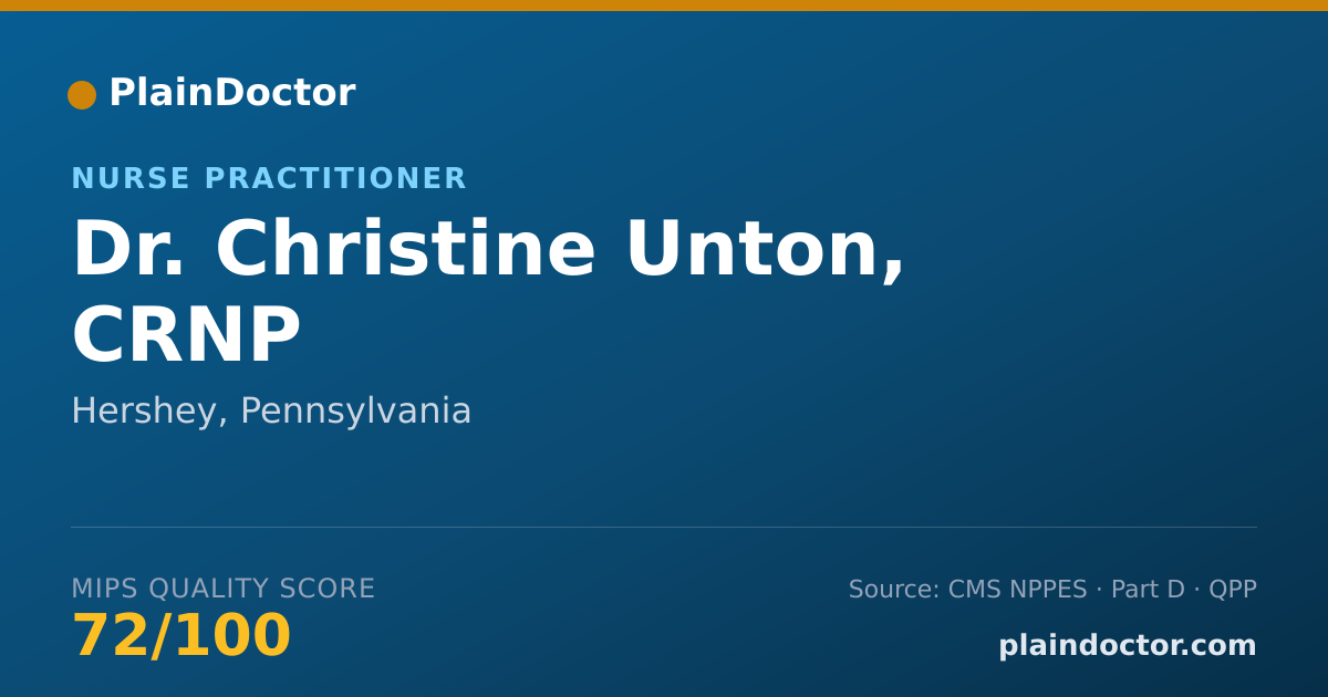 Shareable card for Christine Unton, CRNP - Nurse Practitioner, Hershey, PA