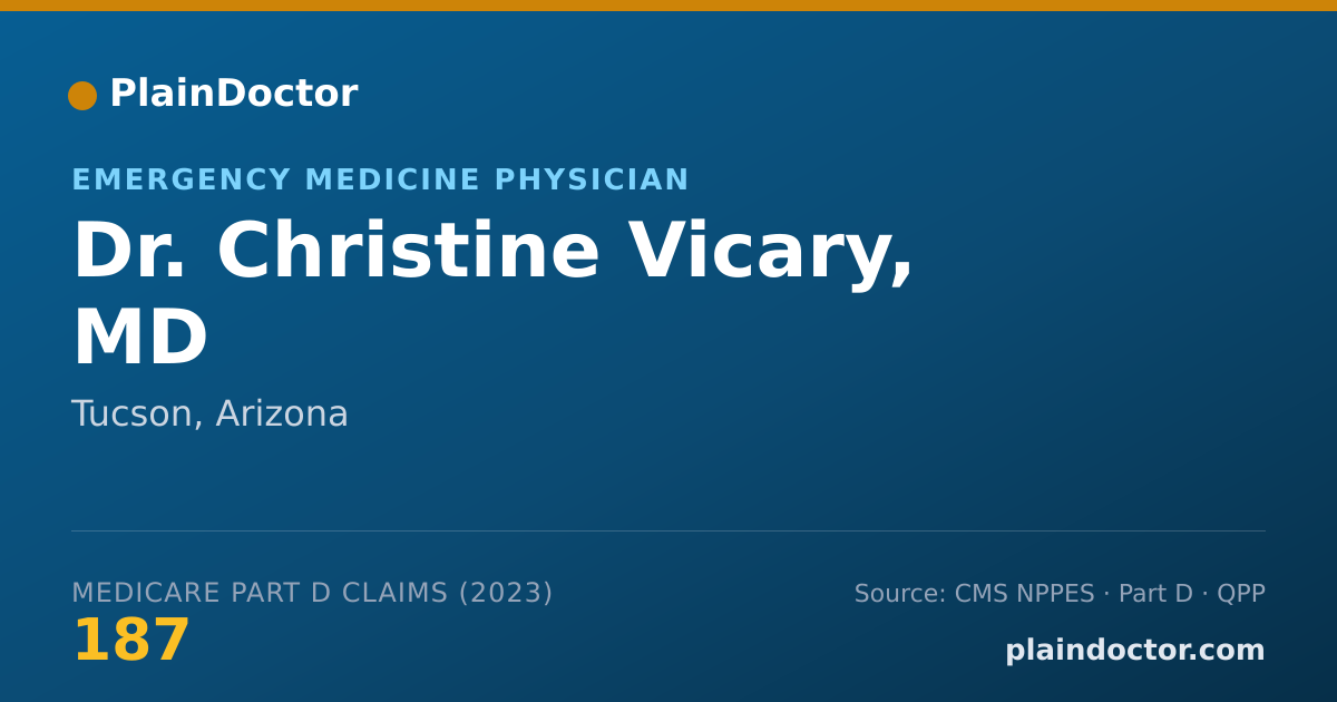 Shareable card for Christine Vicary, MD - Emergency Medicine Physician, Tucson, AZ