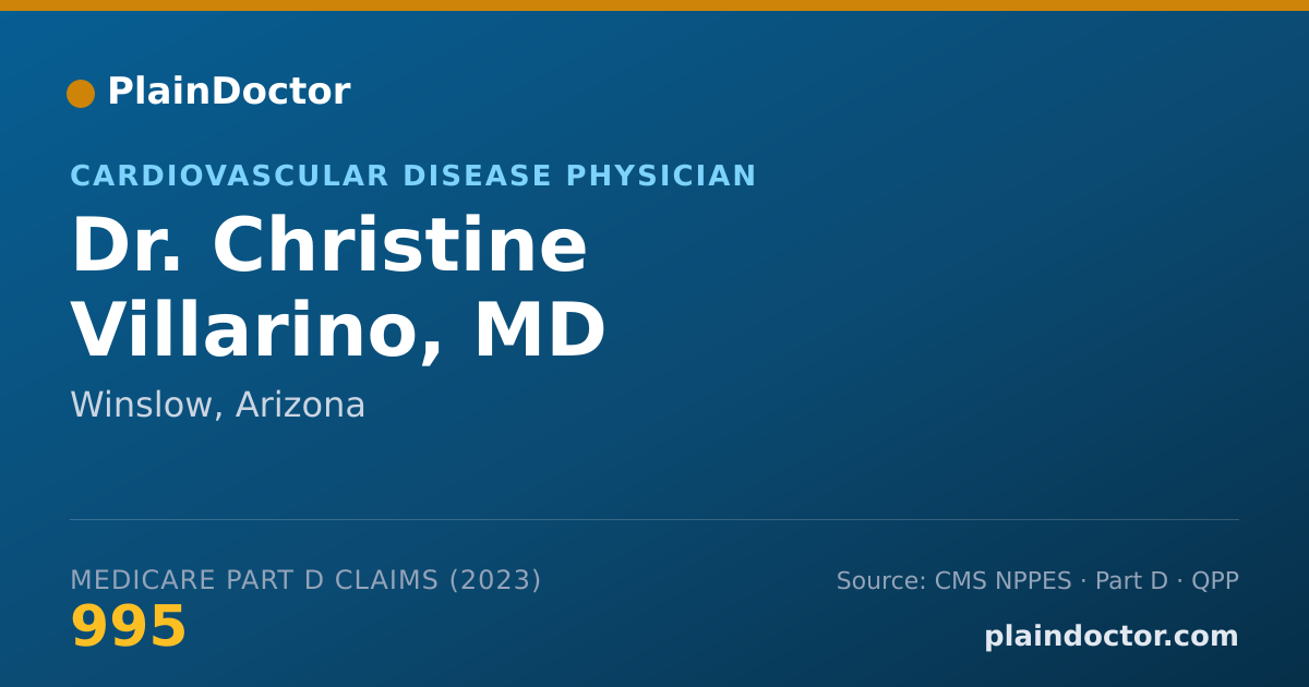 Shareable card for Christine Villarino, MD - Cardiovascular Disease Physician, Winslow, AZ