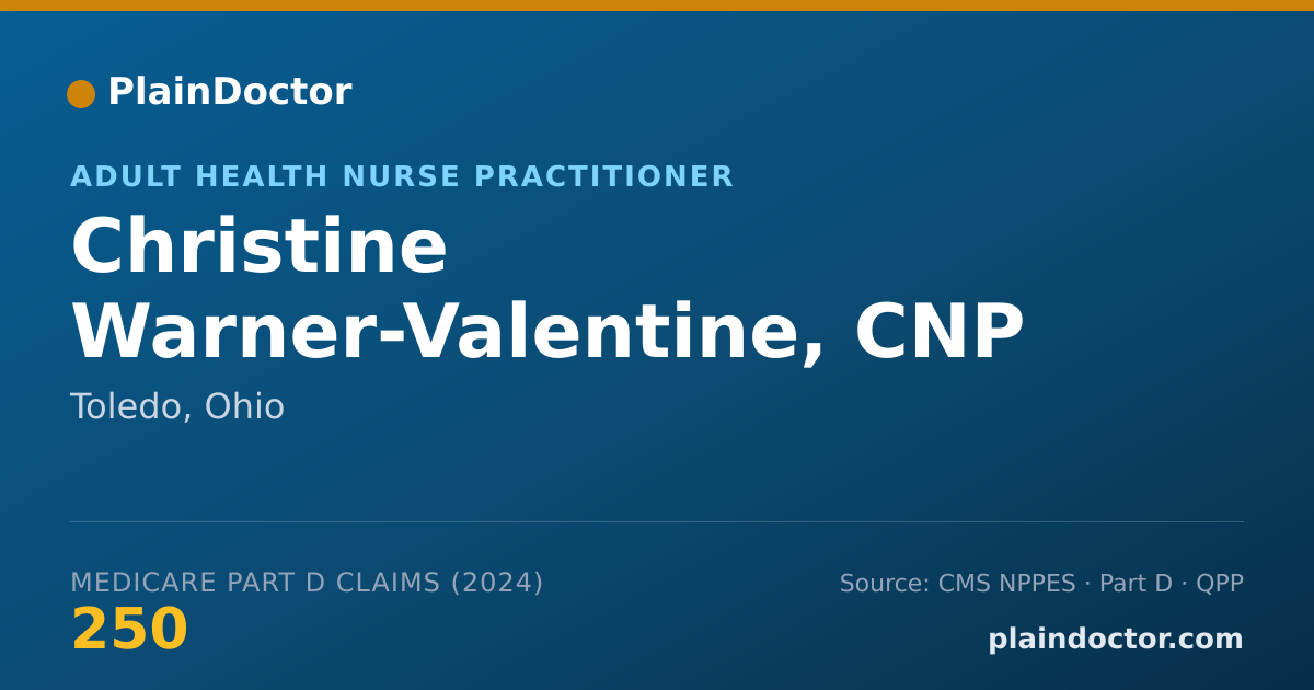 Shareable card for Christine Warner-Valentine, CNP - Adult Health Nurse Practitioner, Toledo, OH
