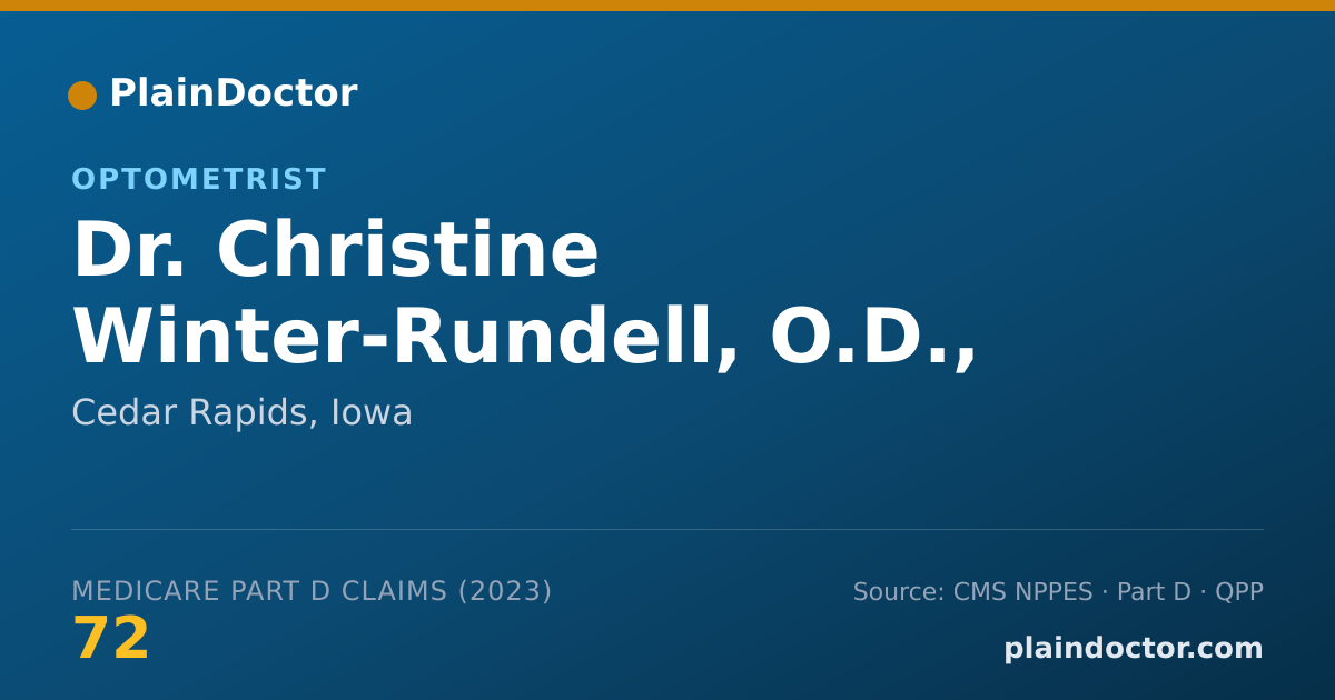 Shareable card for Christine Winter-Rundell, O.D., FCOVD - Optometrist, Cedar Rapids, IA