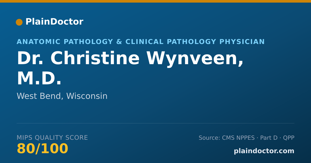 Shareable card for Christine Wynveen, M.D. - Anatomic Pathology & Clinical Pathology Physician, West Bend, WI