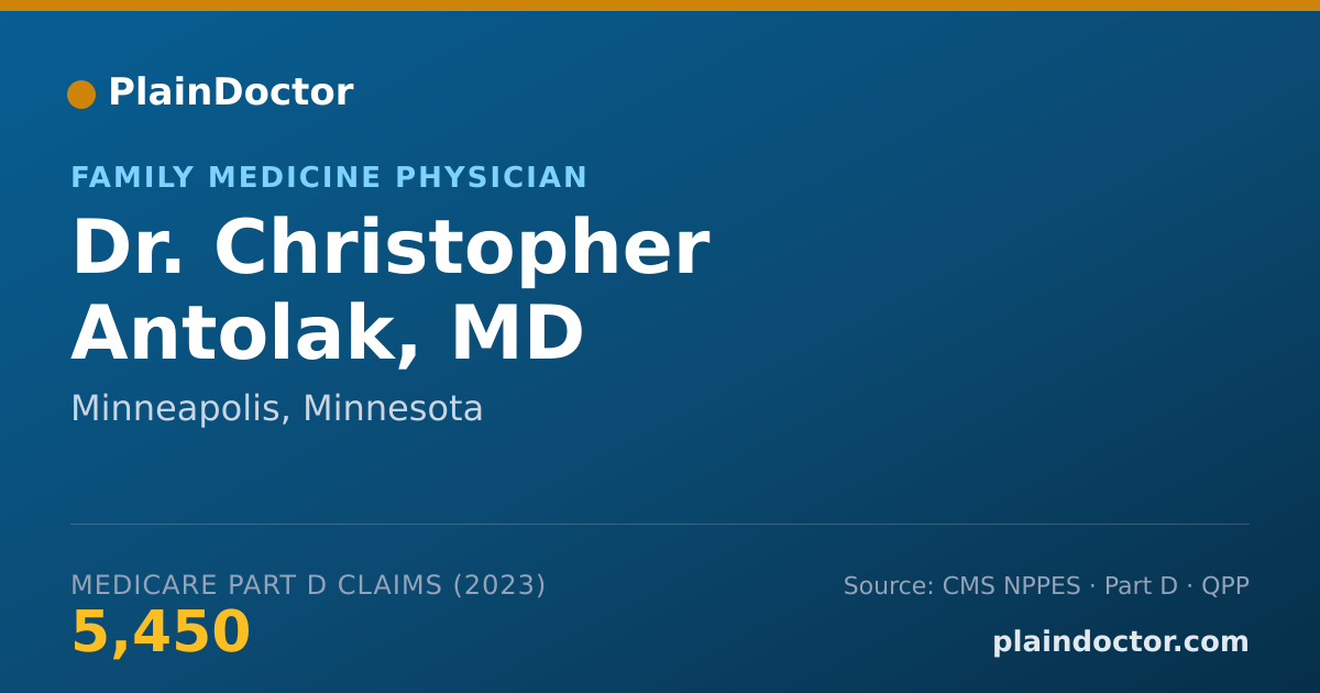 Shareable card for Christopher Antolak, MD - Family Medicine Physician, Minneapolis, MN
