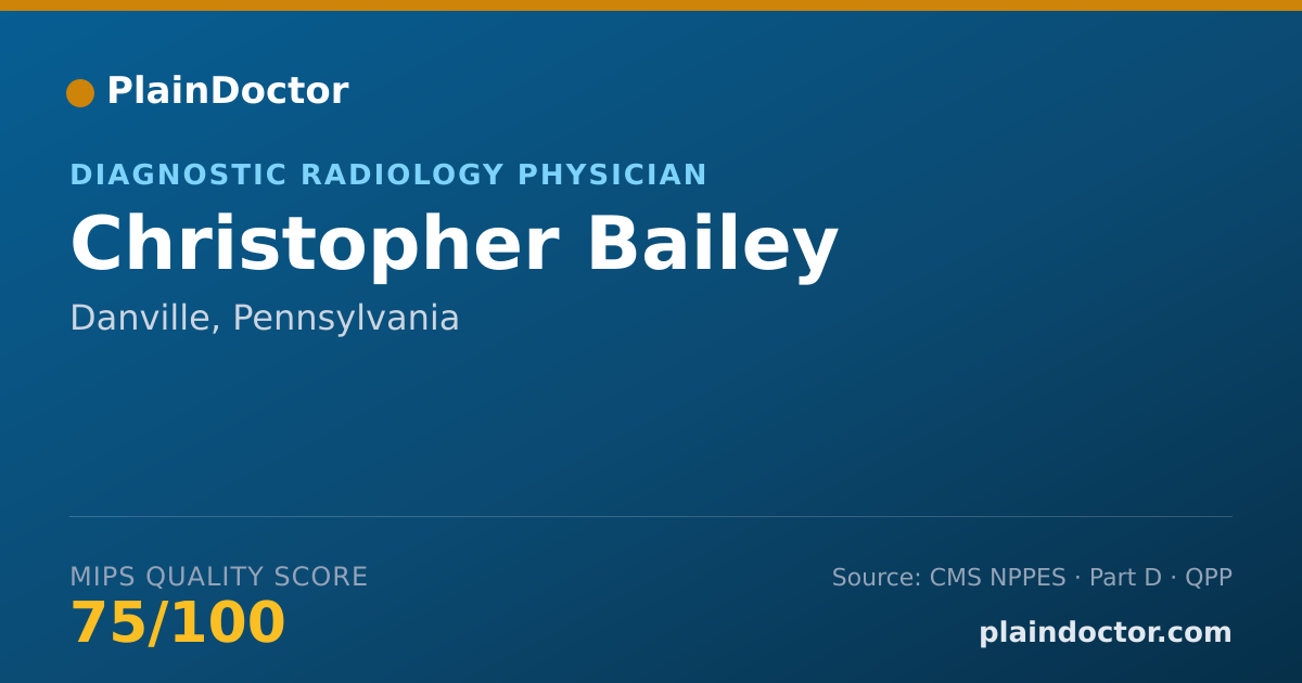 Shareable card for Christopher Bailey - Diagnostic Radiology Physician, Danville, PA