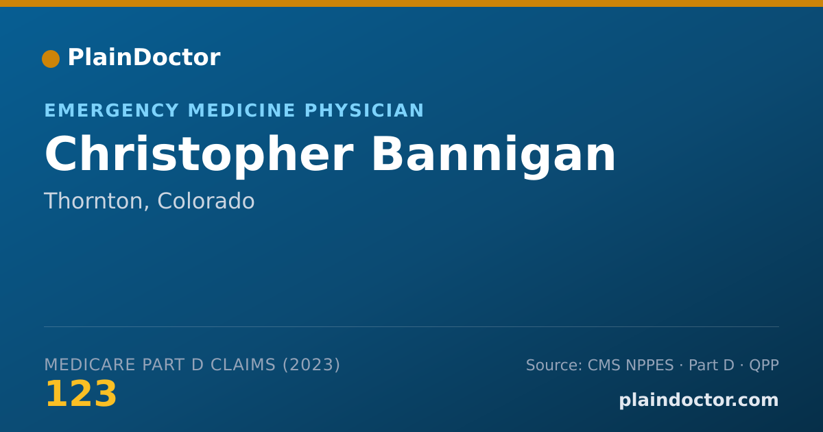 Shareable card for Christopher Bannigan - Emergency Medicine Physician, Thornton, CO