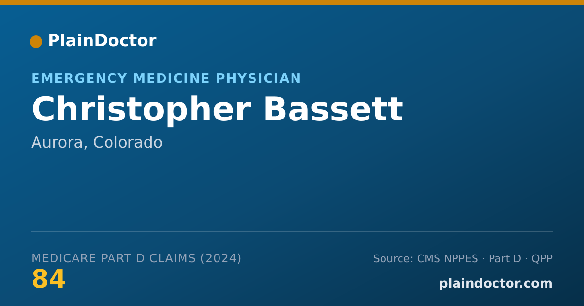 Shareable card for Christopher Bassett - Student in an Organized Health Care Education/Training Program, Aurora, CO