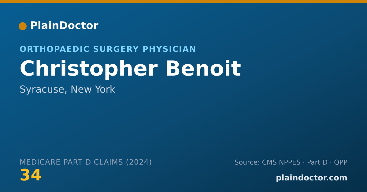 Shareable card for Christopher Benoit - Orthopaedic Surgery Physician, Syracuse, NY