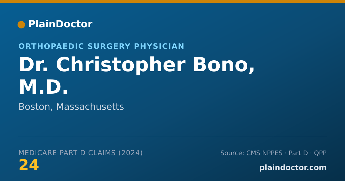 Shareable card for Christopher Bono, M.D. - Orthopaedic Surgery Physician, Boston, MA