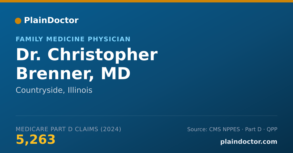 Shareable card for Christopher Brenner, MD - Family Medicine Physician, Countryside, IL
