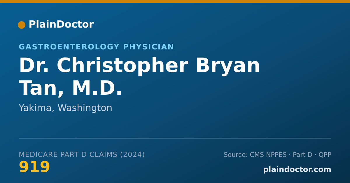 Shareable card for Christopher Bryan Tan, M.D. - Gastroenterology Physician, Yakima, WA