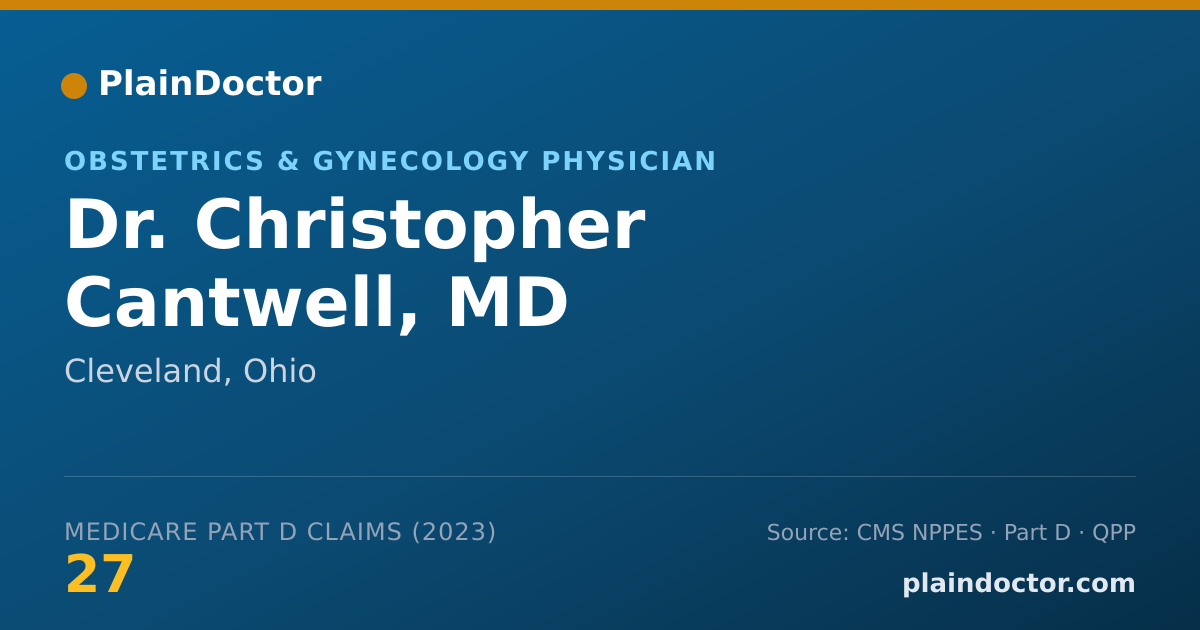 Shareable card for Christopher Cantwell, MD - Obstetrics & Gynecology Physician, Cleveland, OH