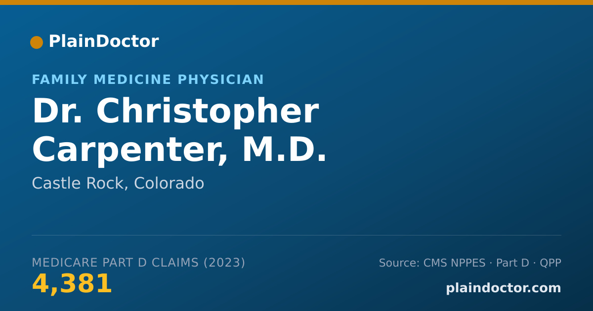 Shareable card for Christopher Carpenter, M.D. - Family Medicine Physician, Castle Rock, CO