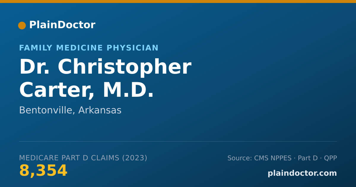 Shareable card for Christopher Carter, M.D. - Family Medicine Physician, Bentonville, AR