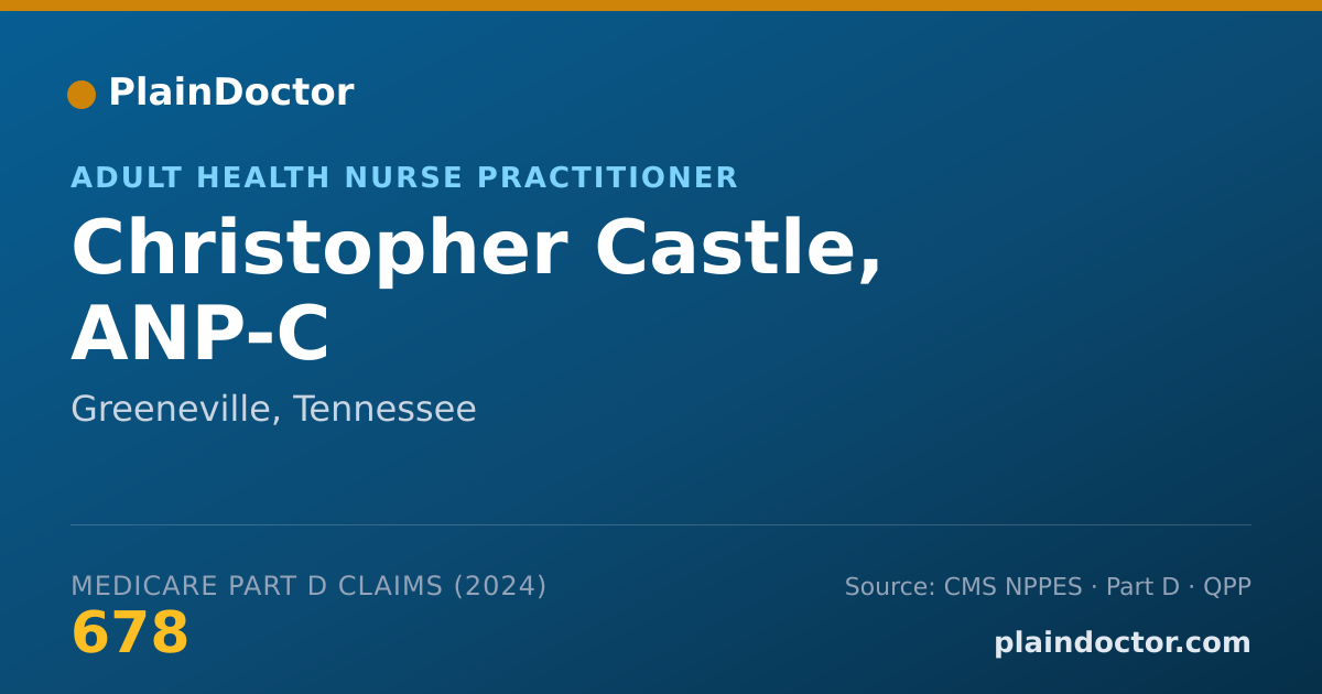 Shareable card for Christopher Castle, ANP-C - Adult Health Nurse Practitioner, Greeneville, TN