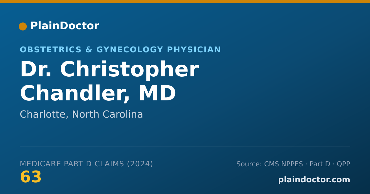 Shareable card for Christopher Chandler, MD - Obstetrics & Gynecology Physician, Charlotte, NC