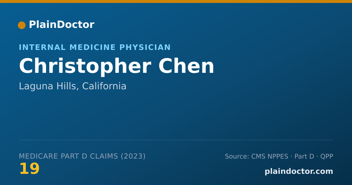 Shareable card for Christopher Chen - Internal Medicine Physician, Laguna Hills, CA