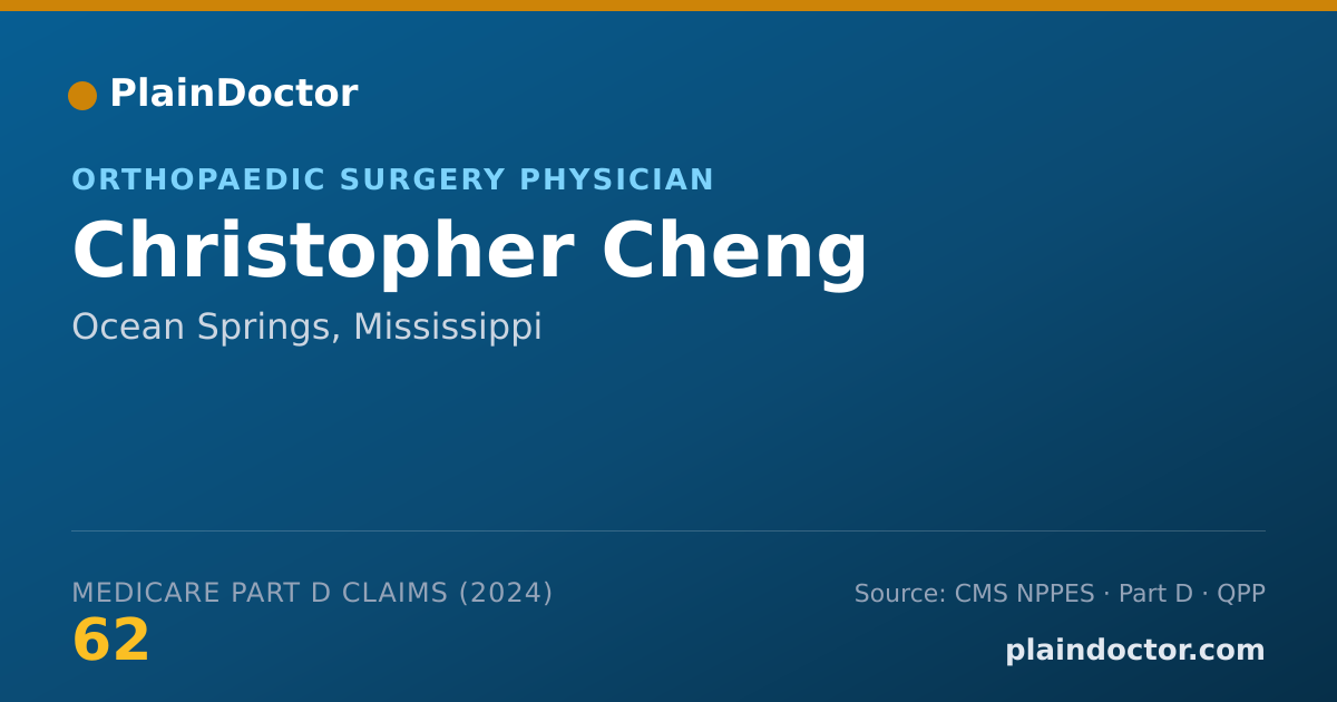 Shareable card for Christopher Cheng - Orthopaedic Surgery Physician, Ocean Springs, MS