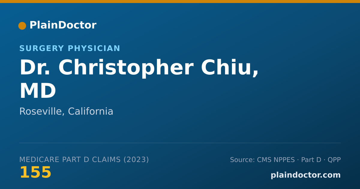 Shareable card for Christopher Chiu, MD - Surgery Physician, Roseville, CA