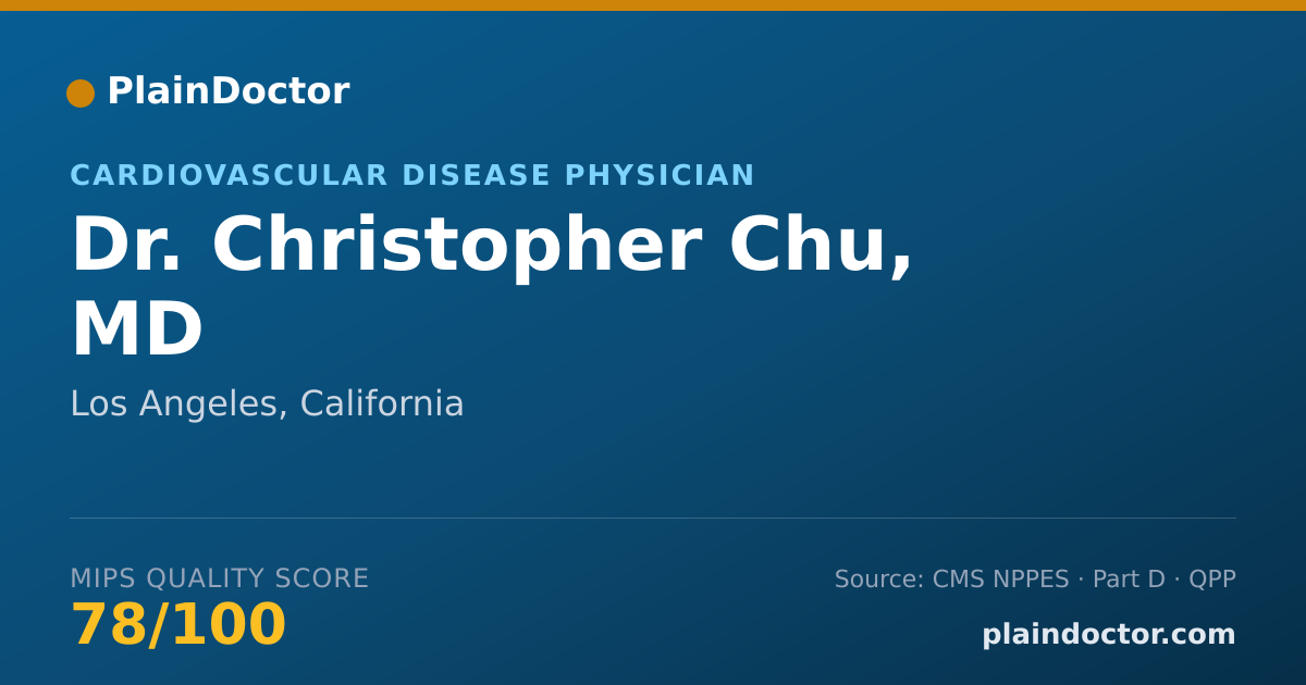 Shareable card for Christopher Chu, MD - Cardiovascular Disease Physician, Los Angeles, CA