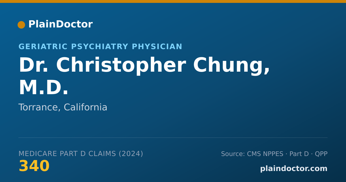 Shareable card for Christopher Chung, M.D. - Geriatric Psychiatry Physician, Torrance, CA