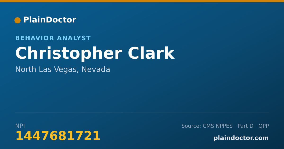 Shareable card for Christopher Clark - Behavior Analyst, North Las Vegas, NV
