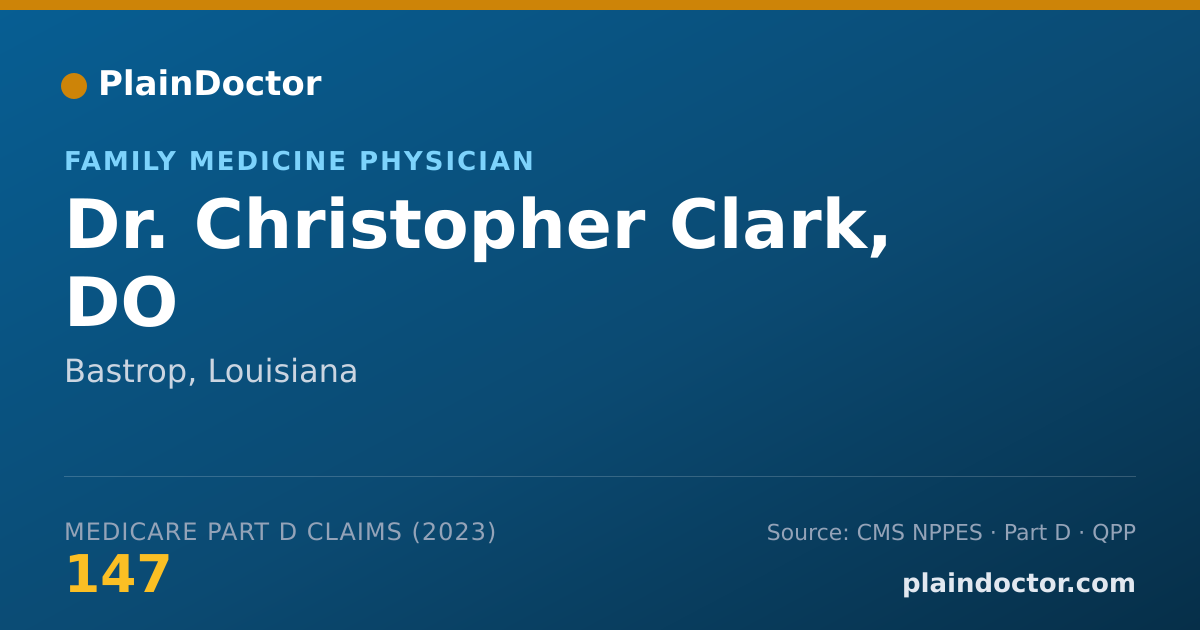 Shareable card for Christopher Clark, DO - Family Medicine Physician, Bastrop, LA