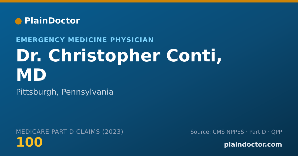 Shareable card for Christopher Conti, MD - Emergency Medicine Physician, Pittsburgh, PA