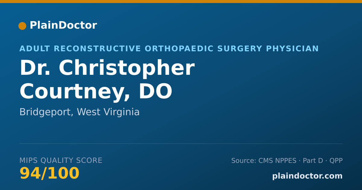 Shareable card for Christopher Courtney, DO - Adult Reconstructive Orthopaedic Surgery Physician, Bridgeport, WV
