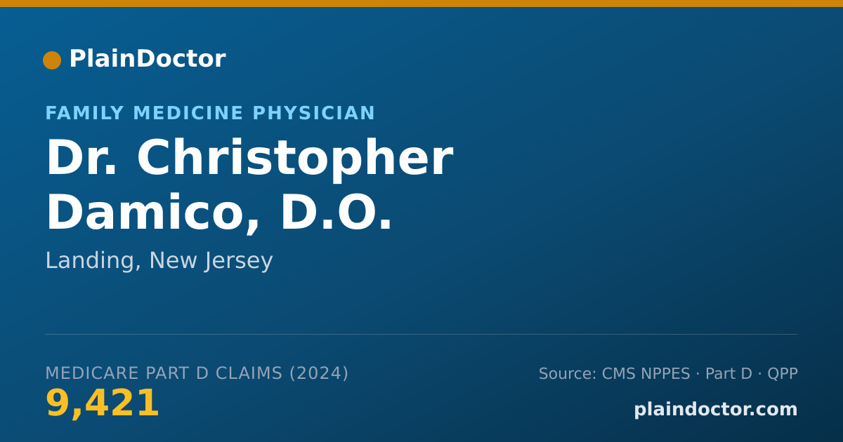 Shareable card for Christopher Damico, D.O. - Family Medicine Physician, Landing, NJ
