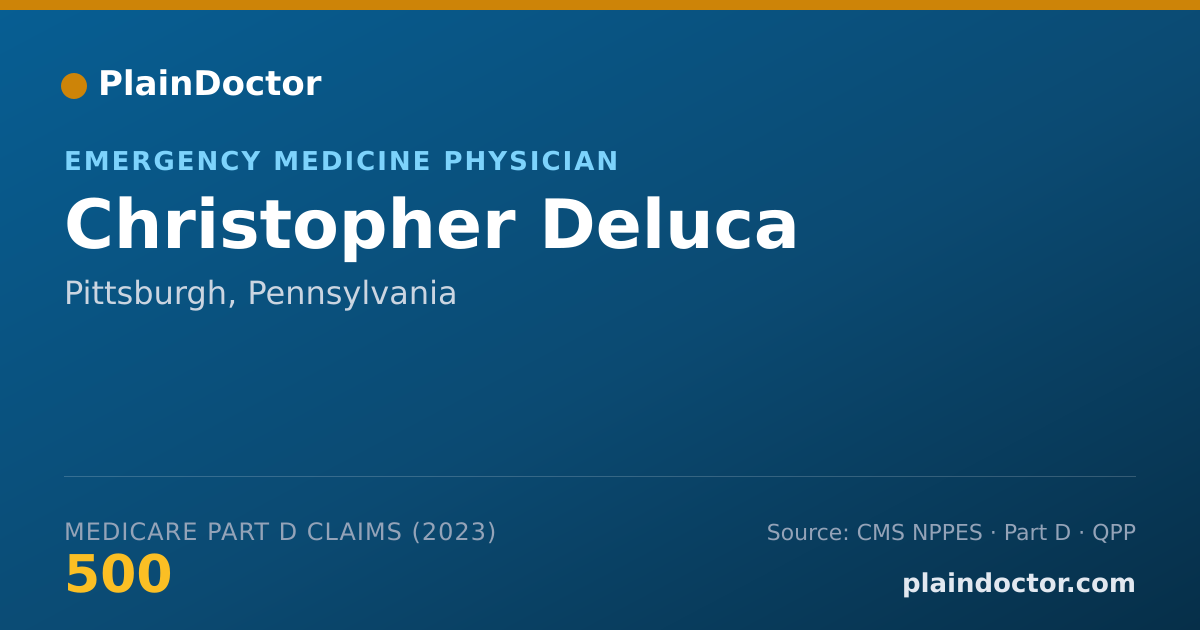 Shareable card for Christopher Deluca - Emergency Medicine Physician, Pittsburgh, PA