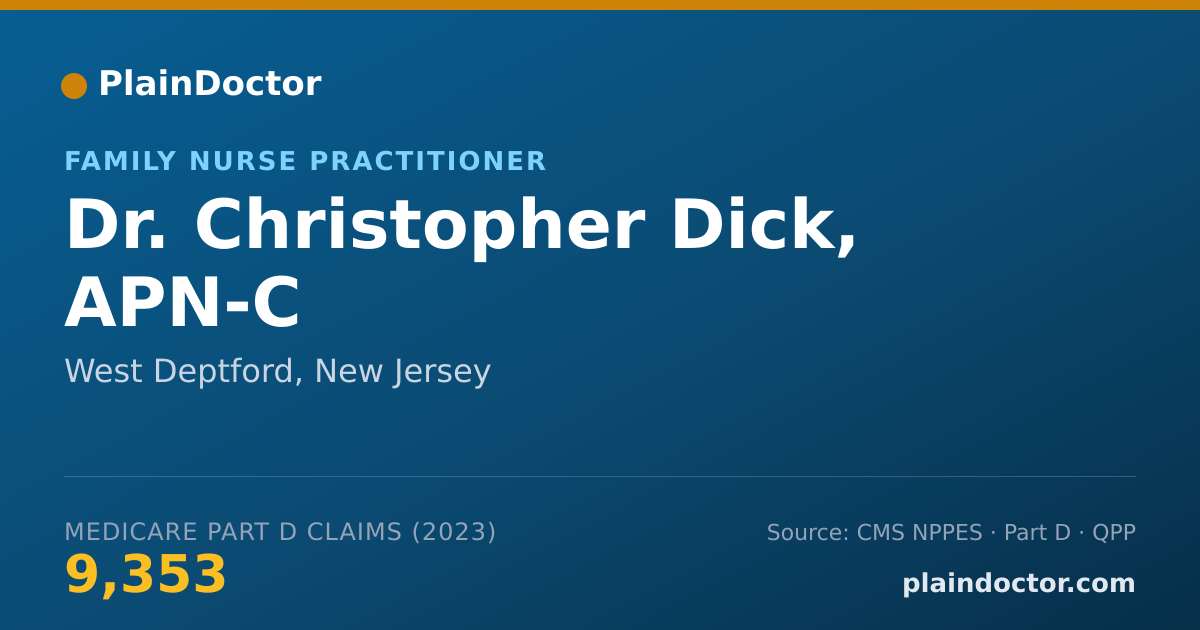 Shareable card for Christopher Dick, APN-C - Family Nurse Practitioner, West Deptford, NJ