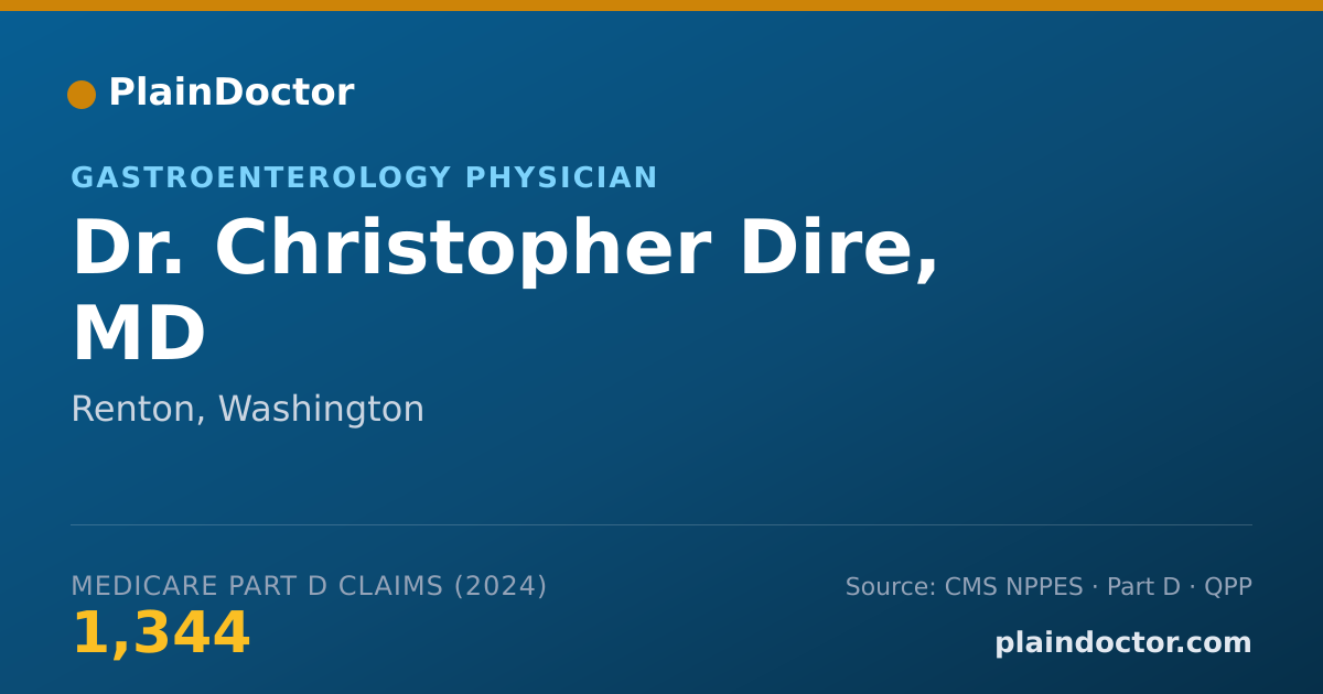 Shareable card for Christopher Dire, MD - Gastroenterology Physician, Renton, WA